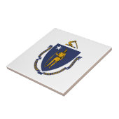 Massachusetts Staatsflagge Fliese (Seite)
