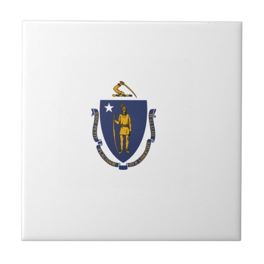 Massachusetts Staatsflagge Fliese (Vorderseite)
