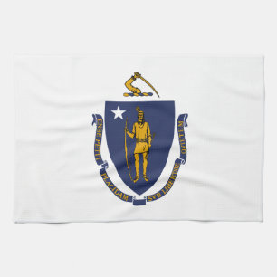 Massachusetts Staatsflagge Geschirrtuch