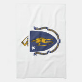 Massachusetts Staatsflagge Geschirrtuch (Vertikal)