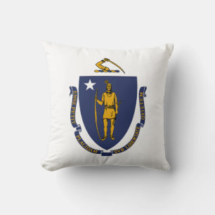 Massachusetts Staatsflagge Kissen