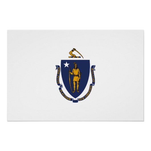 Massachusetts Staatsflagge Poster (Vorderseite)