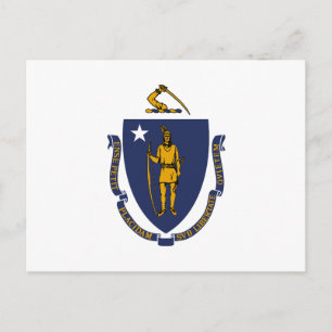 Massachusetts Staatsflagge Postkarte