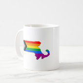 Massachusetts Staatsstolz LGBTQ-Fortschritt Kaffeetasse (Vorderseite Links)