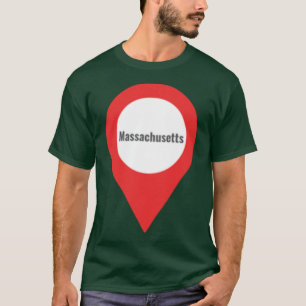 Massachusetts Standort-Tag pink Oversized T-Shirt