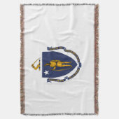 Massachusetts State Flag Print Patriotic Decke (Vorderseite Vertikal)