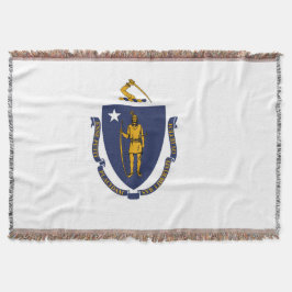 Massachusetts State Flag Print Patriotic Decke