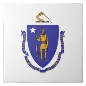 Massachusetts State Flag Tile Fliese (Vorderseite)