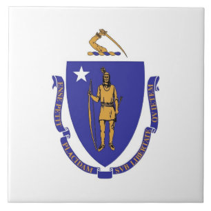 Massachusetts State Flag Tile Fliese