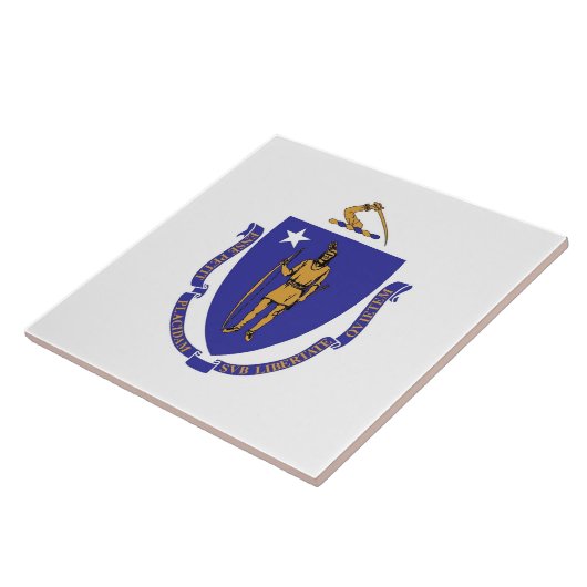 Massachusetts State Flag Tile Fliese (Seite)