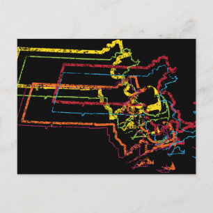 Massachusetts Stolz verwischen Postkarte