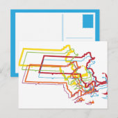 Massachusetts Stolz verwischen Postkarte (Vorne/Hinten)
