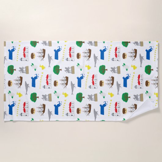 Massachusetts Strandtuch (Vorderseite)