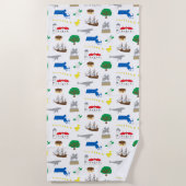 Massachusetts Strandtuch (Vorderseite)