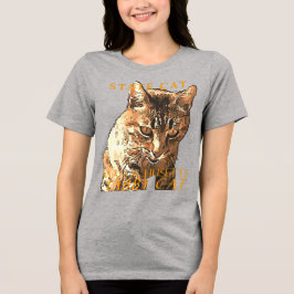 Massachusetts Territorialkatze Die Niedliche Tabby Tri-Blend Shirt