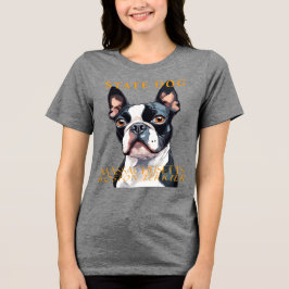 Massachusetts Territorium Hund The Boston Terrier  Tri-Blend Shirt