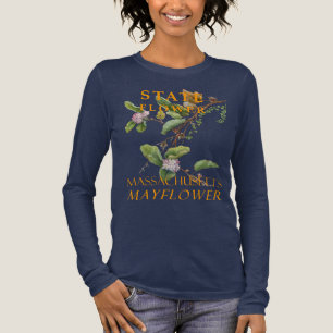 Massachusetts Territory Blume Die Mayflower  Tri-Blend Shirt