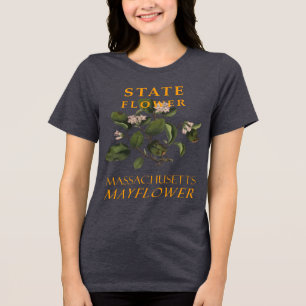 Massachusetts Territory Blume Die Mayflower Tri-Blend Shirt