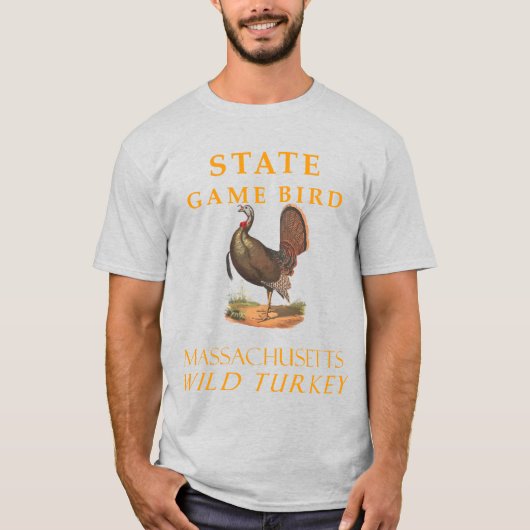 Massachusetts Territory Gamebird Die wilde Türkei T-Shirt (Vorderseite)