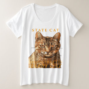 Massachusetts Territory Katze Die Gorgeous Tabby K Große Größe T-Shirt