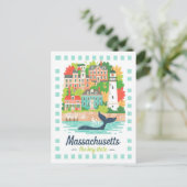 Massachusetts the Bay Staat USA Summer Travel Postkarte (Stehend Vorderseite)