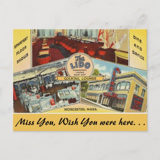 Massachusetts, The Lido, Worcester Postkarte (Vorderseite)