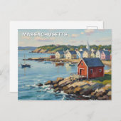 Massachusetts Travel Postkarte (Vorne/Hinten)