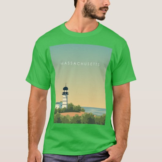 Massachusetts Übergröße T-Shirt (Vorderseite)
