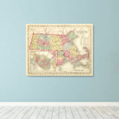 Massachusetts und Insel Rhode Leinwanddruck (Insitu (Holzboden))