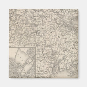 Massachusetts und Insel Rhode Magnet