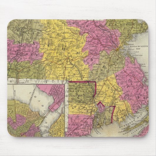 Massachusetts und Rhode Island 2 Mousepad (Vorne)