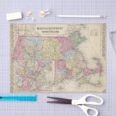 Massachusetts und Rhode Island 2 Seidenpapier (Handwerk)