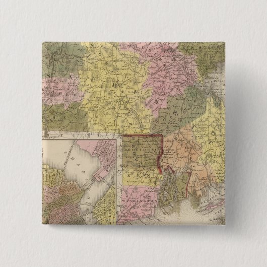 Massachusetts und Rhode Island Button (Vorderseite)