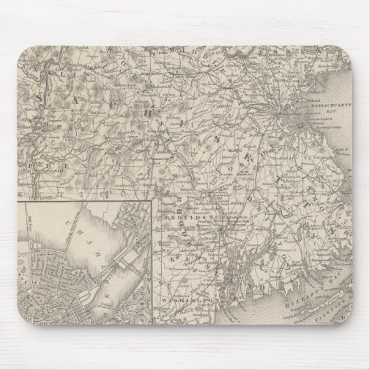 Massachusetts und Rhode Island Mousepad (Vorne)