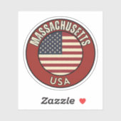 Massachusetts United States of America Aufkleber (Blatt)