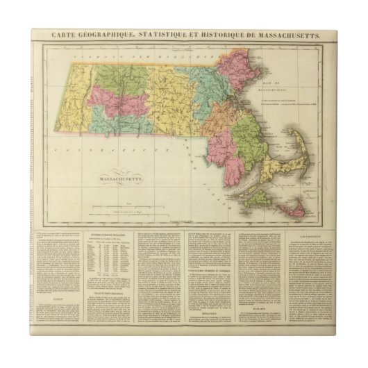 Massachusetts US Fliese (Vorderseite)