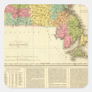 Massachusetts US Quadratischer Aufkleber