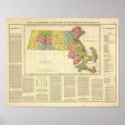 Massachusetts USA Poster (Vorne)