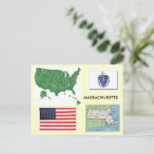 Massachusetts, USA Postkarte (Stehend Vorderseite)