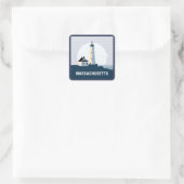 Massachusetts, USA Quadratischer Aufkleber (Tasche)