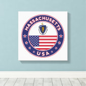 Massachusetts, USA Staaten, Massachusetts Plakat, Leinwanddruck (Insitu (Holzboden))