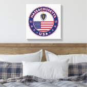 Massachusetts, USA Staaten, Massachusetts Plakat, Leinwanddruck (Insitu (Schlafzimmer))