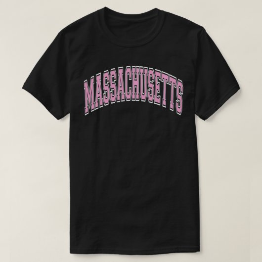 Massachusetts Varsity Style Pink Tet Pullover (Design vorne)