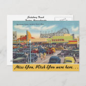 Massachusetts Vergnügungszentrum, Salisbury Beach Postkarte (Vorne/Hinten)