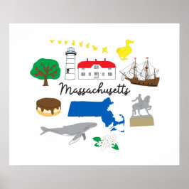 Massachusetts Wall Art Print Poster