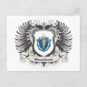 Massachusetts Wappen Postkarte (Vorderseite)