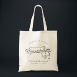 Massachusetts Wedding Welcome Tote Bag Tragetasche<br><div class="desc">Diese Massachusetts Tasche ist ideal,  um die Gäste der Stadt zu Ihrer Hochzeit zu empfangen! Packen Sie es mit lokalen Goodies für ein extra lustiges Willkommenspaket.</div>