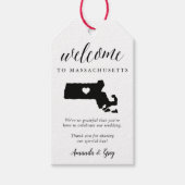 Massachusetts Wedding Willkommen Geschenkanhänger (Vorderseite)