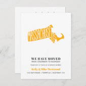 MASSACHUSETTS Wir haben neue Adresse Neue Zuhause Postkarte (Vorne/Hinten)