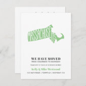 MASSACHUSETTS Wir haben neue Adresse Neue Zuhause  Postkarte (Vorne/Hinten)